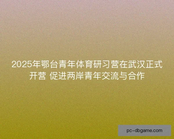 2025年鄂台青年体育研习营在武汉正式开营 促进两岸青年交流与合作 2025年鄂台青年体育研习营在武汉正式开营 促进两岸青年交流与合作